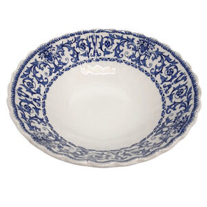 VTG J&G Meakin England Bowl Blue White Floral 6.5" Classic Forum China